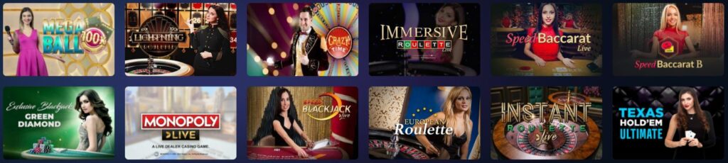 top live dealer games on playerz casino